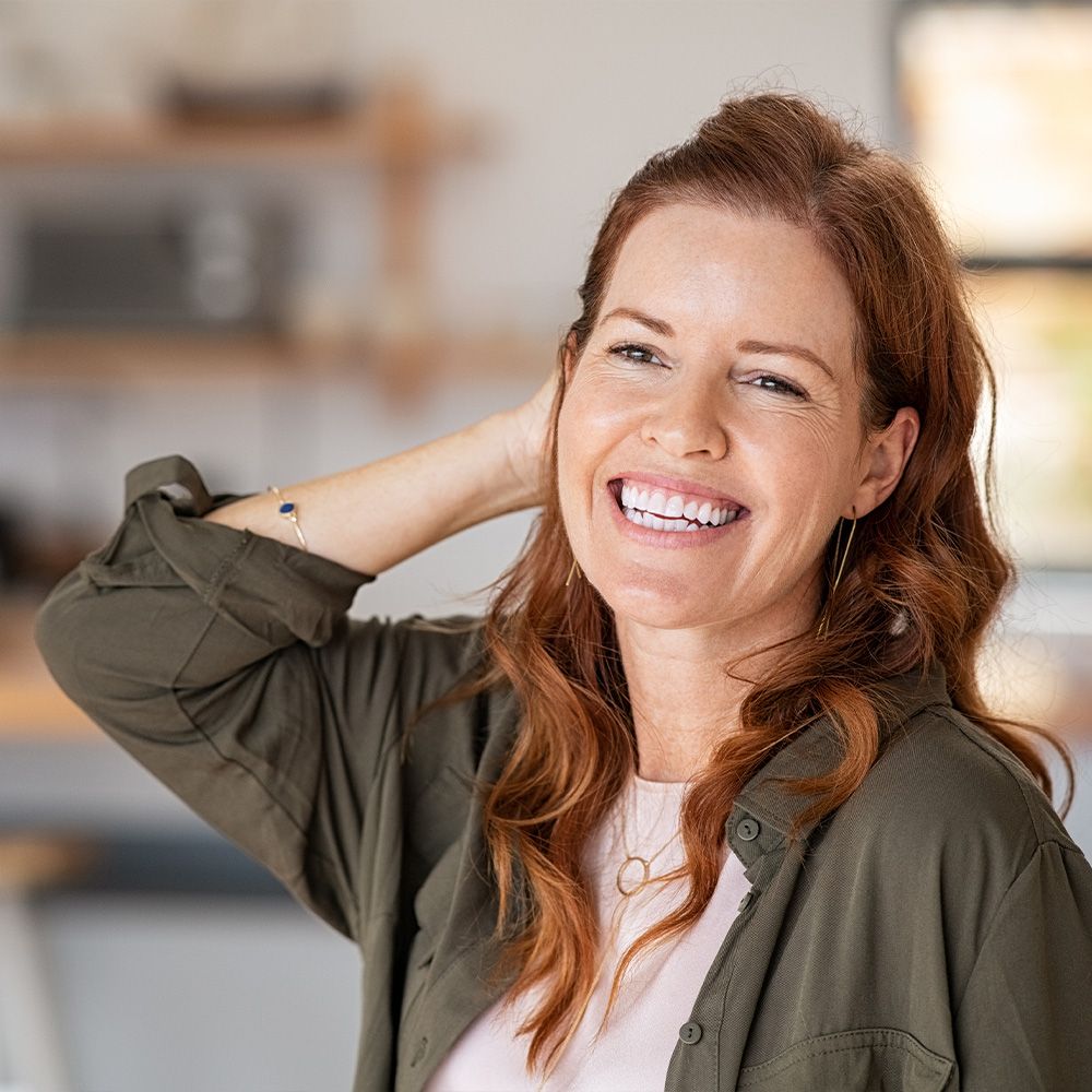 woman smiling